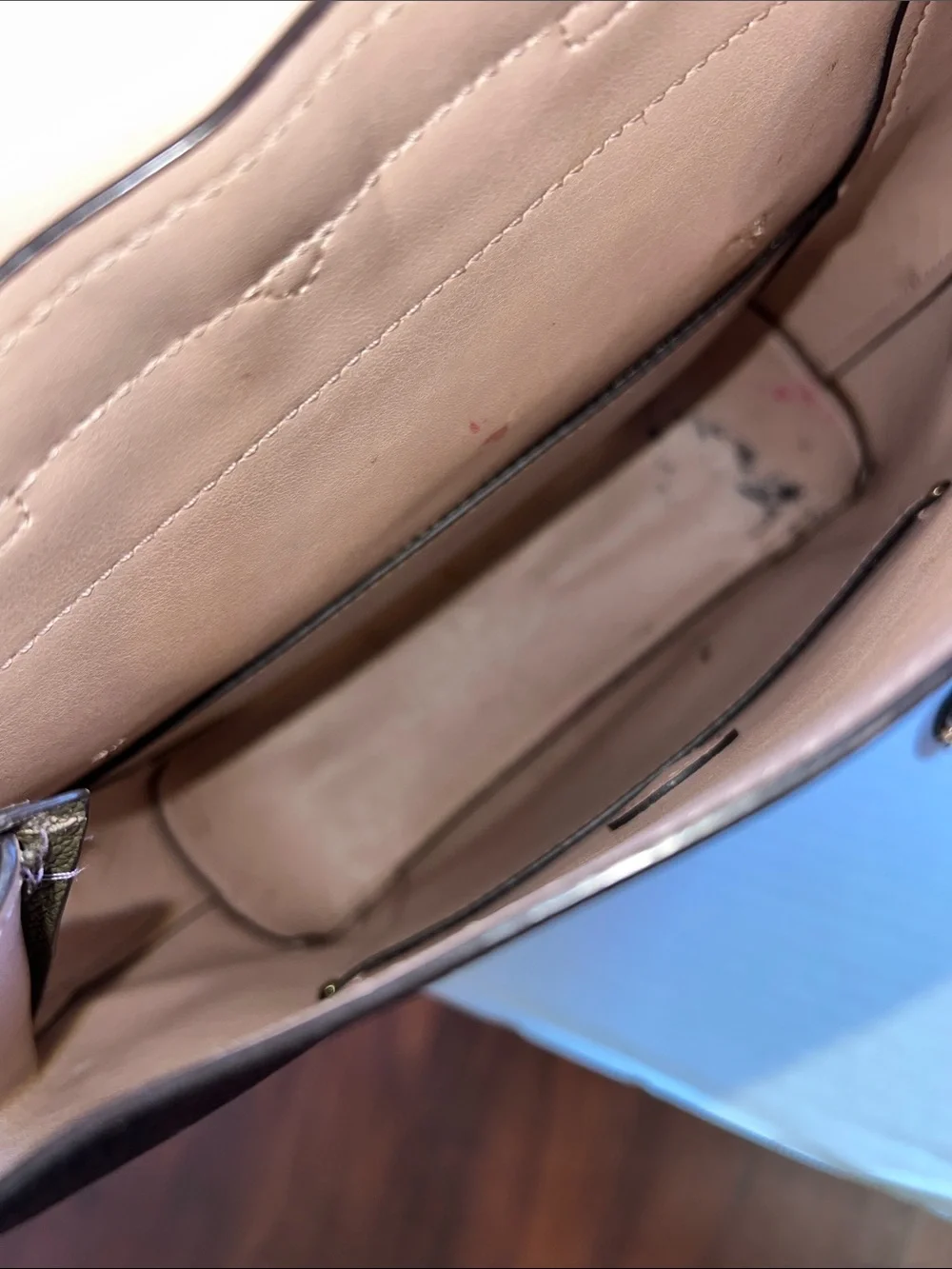 Michael Kors Hayes Medium Leather Backpack in Olive Green